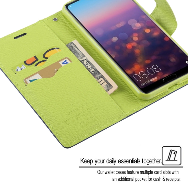 GOOSPERY FANCY DIARY Horizontal Flip PU Leather Case for Huawei P20, with Holder & Card Slots & Wallet