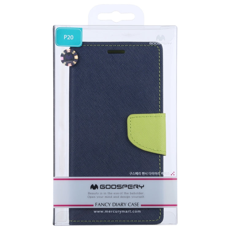 GOOSPERY FANCY DIARY Horizontal Flip PU Leather Case for Huawei P20, with Holder & Card Slots & Wallet