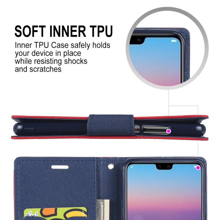 GOOSPERY FANCY DIARY Horizontal Flip PU Leather Case for Huawei P20, with Holder & Card Slots & Wallet