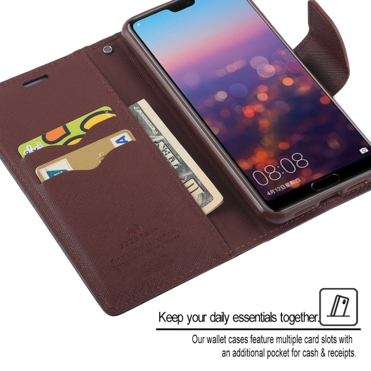 GOOSPERY FANCY DIARY Horizontal Flip PU Leather Case for Huawei P20, with Holder & Card Slots & Wallet
