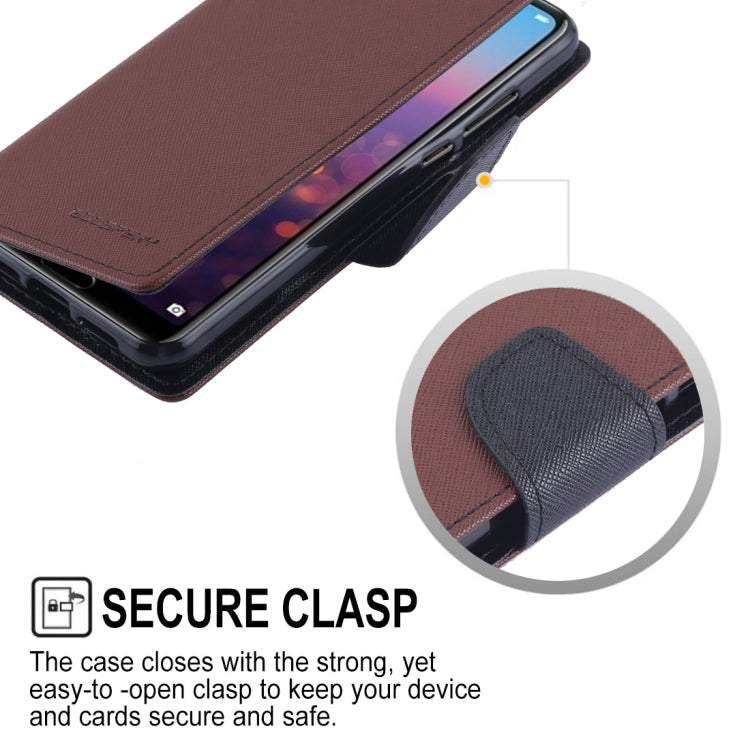GOOSPERY FANCY DIARY Horizontal Flip PU Leather Case for Huawei P20, with Holder & Card Slots & Wallet
