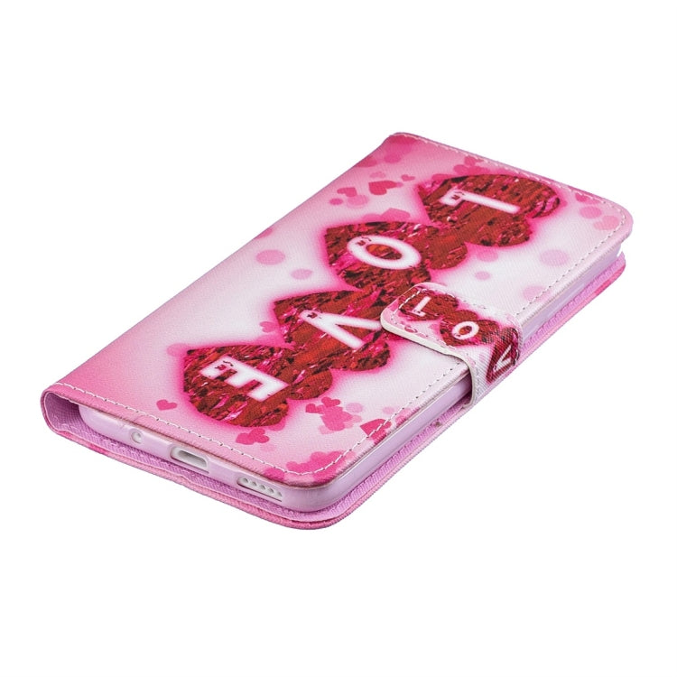Love Pattern Horizontal Flip Leather Case for Huawei Nova 4, with Holder & Card Slots & Wallet