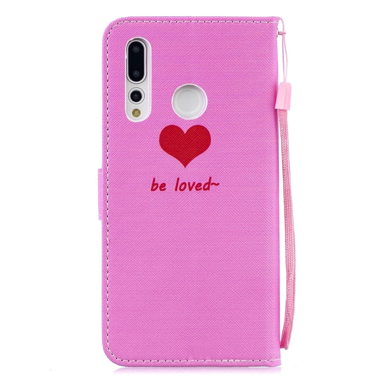 Heart Pattern Horizontal Flip Leather Case for Huawei Nova 4, with Holder & Card Slots & Wallet