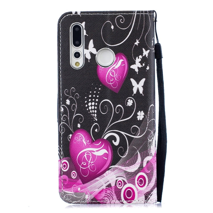 Little Peach Heart Pattern Horizontal Flip Leather Case for Huawei Nova 4, with Holder & Card Slots & Wallet