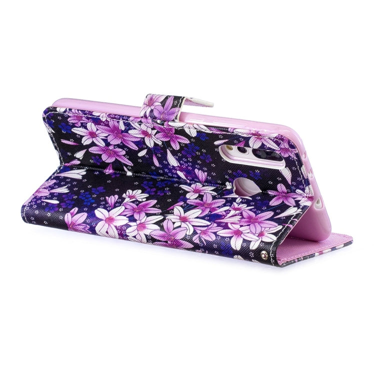 Lily Pattern Horizontal Flip Leather Case for Huawei Nova 4, with Holder & Card Slots & Wallet