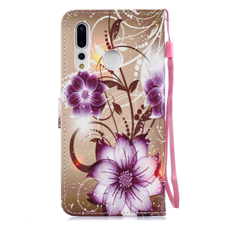 Lotus Pattern Horizontal Flip Leather Case for Huawei Nova 4, with Holder & Card Slots & Wallet