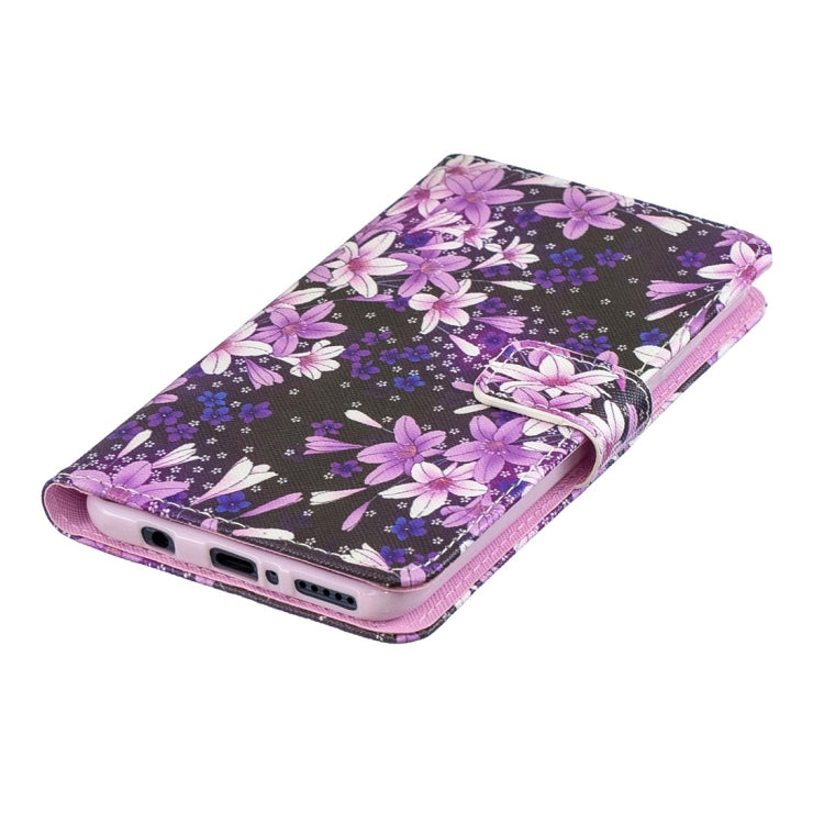 Lily Pattern Horizontal Flip Leather Case for Huawei P30 Lite, with Holder & Card Slots & Wallet