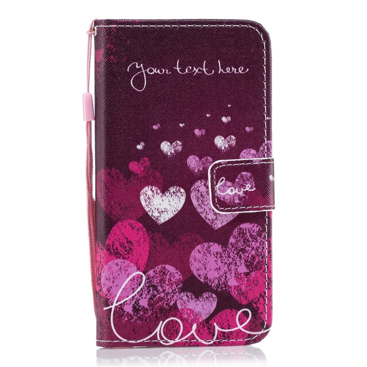 Letter Heart Pattern Horizontal Flip Leather Case for Huawei Y6 Pro (2019), with Holder & Card Slots & Wallet