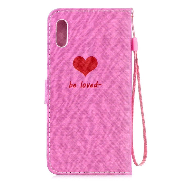 Heart Pattern Horizontal Flip Leather Case for Huawei Y6 Pro (2019), with Holder & Card Slots & Wallet