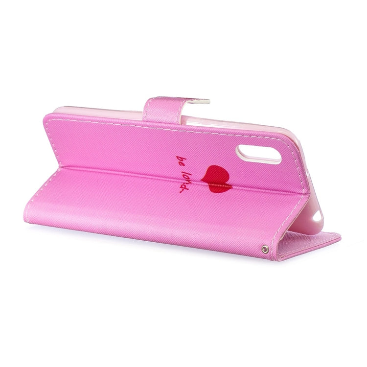 Heart Pattern Horizontal Flip Leather Case for Huawei Y6 Pro (2019), with Holder & Card Slots & Wallet