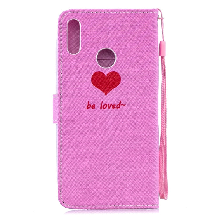 Heart Pattern Horizontal Flip Leather Case for Huawei Y7 (2019), with Holder & Card Slots & Wallet