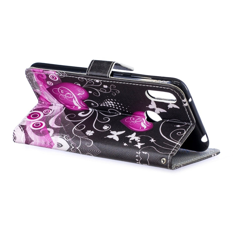 Little Peach Heart Pattern Horizontal Flip Leather Case for Huawei Y7 (2019), with Holder & Card Slots & Wallet