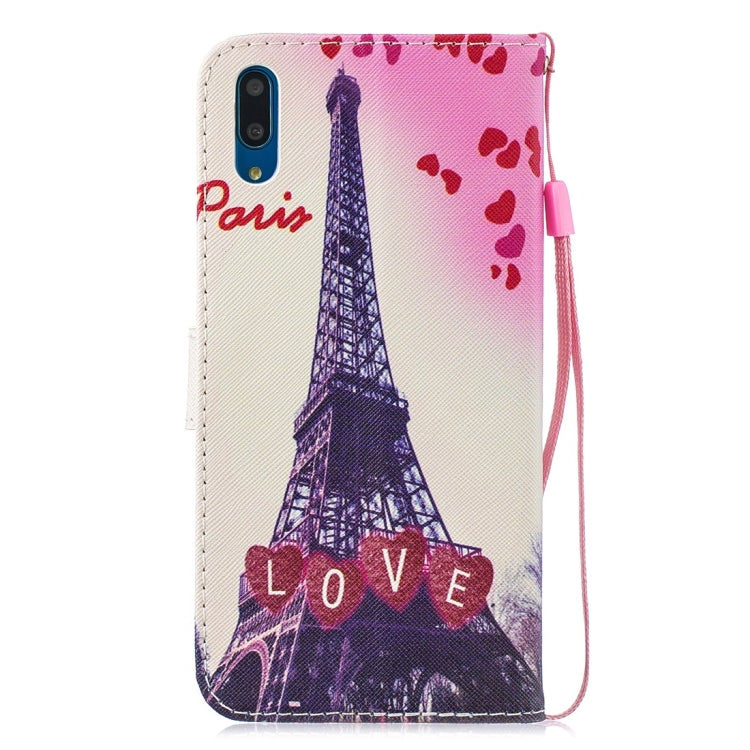 Love Tower Pattern Horizontal Flip Leather Case for Huawei Enjoy 9, with Holder & Card Slots & Wallet