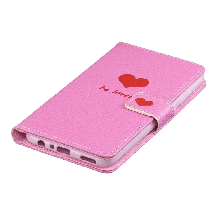 Heart Pattern Horizontal Flip Leather Case for Huawei Enjoy 9s, with Holder & Card Slots & Wallet