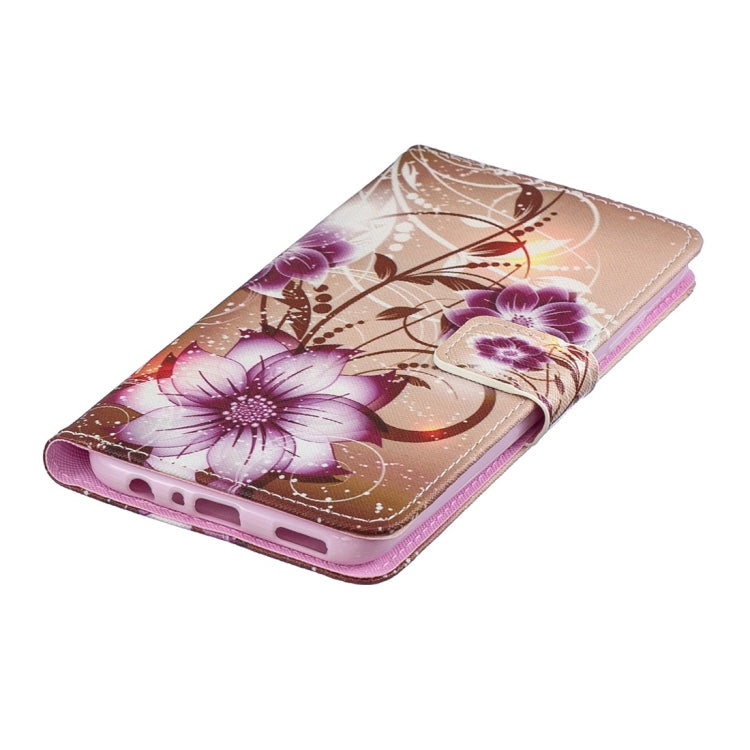 Lotus Pattern Horizontal Flip Leather Case for Huawei Enjoy 9s, with Holder & Card Slots & Wallet