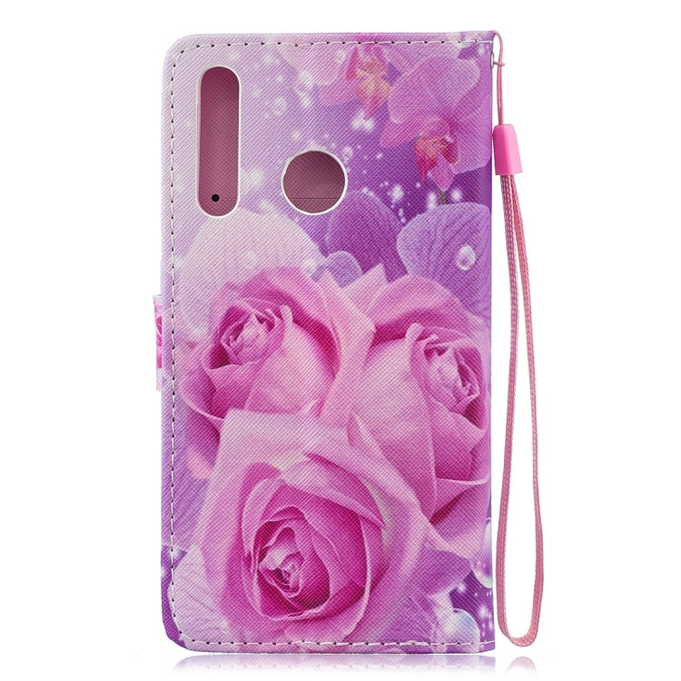Rose Pattern Horizontal Flip Leather Case for Huawei Enjoy 9s, with Holder & Card Slots & Wallet