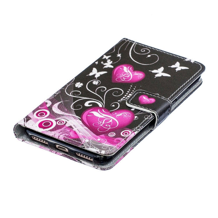 Little Peach Heart Pattern Horizontal Flip Leather Case for Huawei Honor Play 8A, with Holder & Card Slots & Wallet