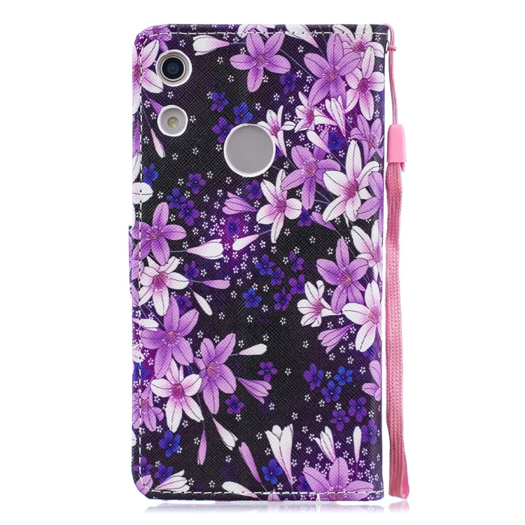 Lily Pattern Horizontal Flip Leather Case for Huawei Honor Play 8A, with Holder & Card Slots & Wallet