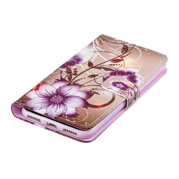 Lotus Pattern Horizontal Flip Leather Case for Huawei Honor Play 8A, with Holder & Card Slots & Wallet