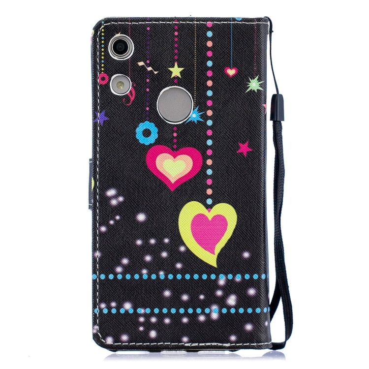 Colorful Heart Pattern Horizontal Flip Leather Case for Huawei Honor Play 8A, with Holder & Card Slots & Wallet
