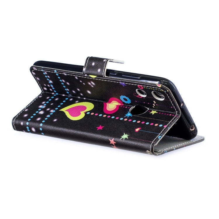 Colorful Heart Pattern Horizontal Flip Leather Case for Huawei Honor Play 8A, with Holder & Card Slots & Wallet