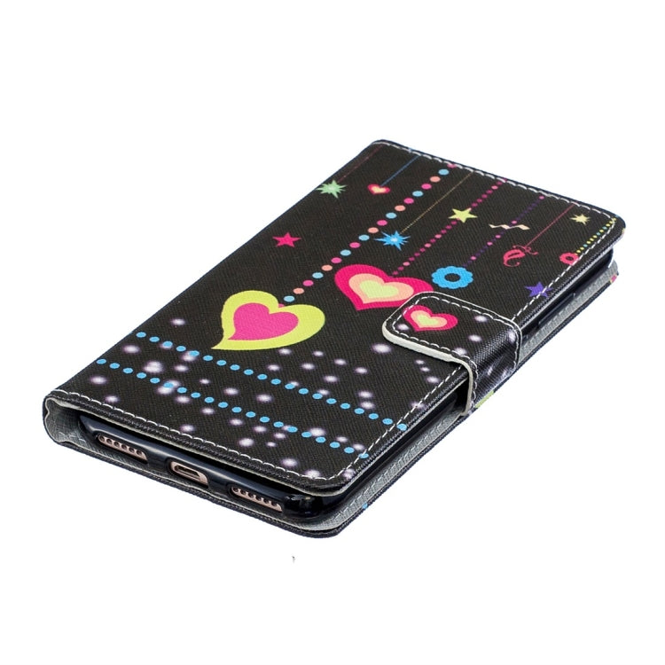 Colorful Heart Pattern Horizontal Flip Leather Case for Huawei Honor Play 8A, with Holder & Card Slots & Wallet