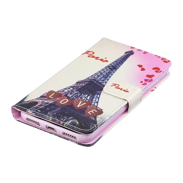 Love Tower Pattern Horizontal Flip Leather Case for Huawei Honor Play 8A, with Holder & Card Slots & Wallet