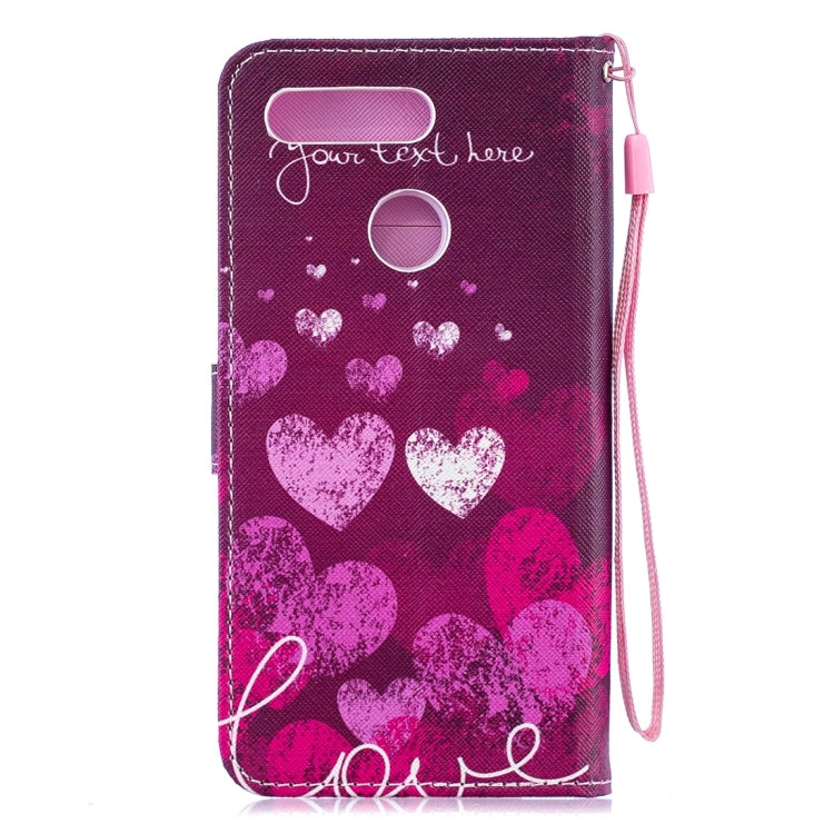 Letter Heart Pattern Horizontal Flip Leather Case for Huawei Honor View 20, with Holder & Card Slots & Wallet