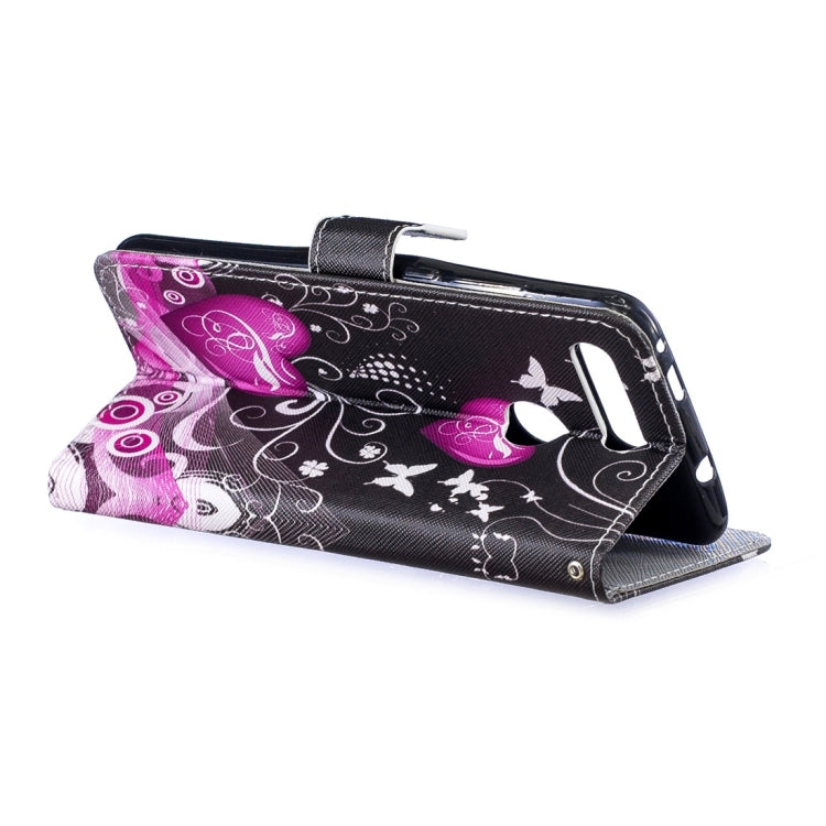 Little Peach Heart Pattern Horizontal Flip Leather Case for Huawei Honor View 20, with Holder & Card Slots & Wallet