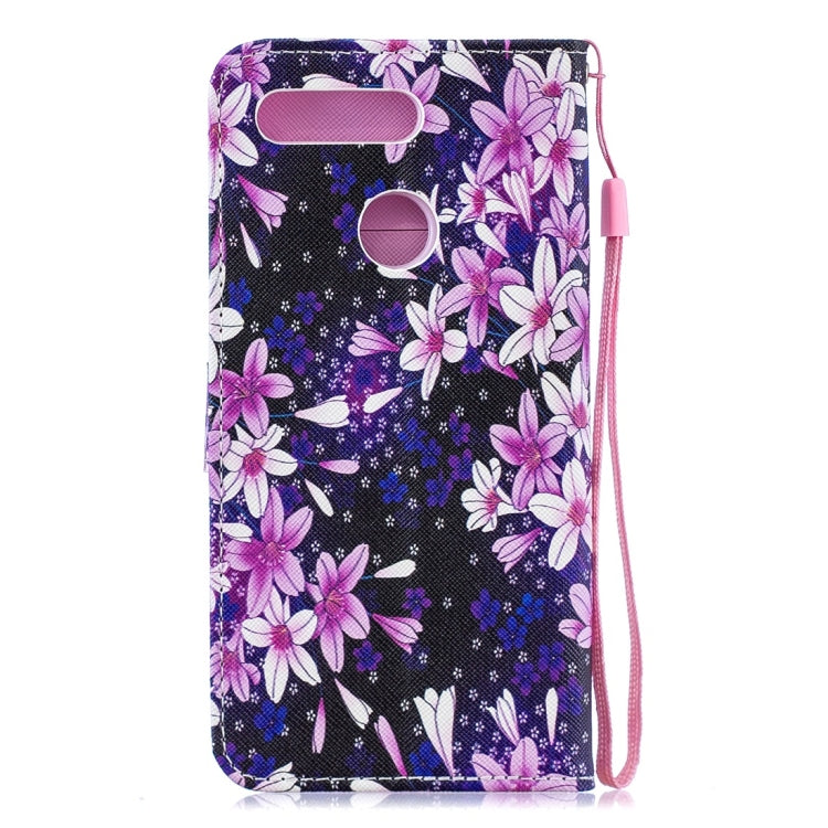 Lily Pattern Horizontal Flip Leather Case for Huawei Honor View 20, with Holder & Card Slots & Wallet