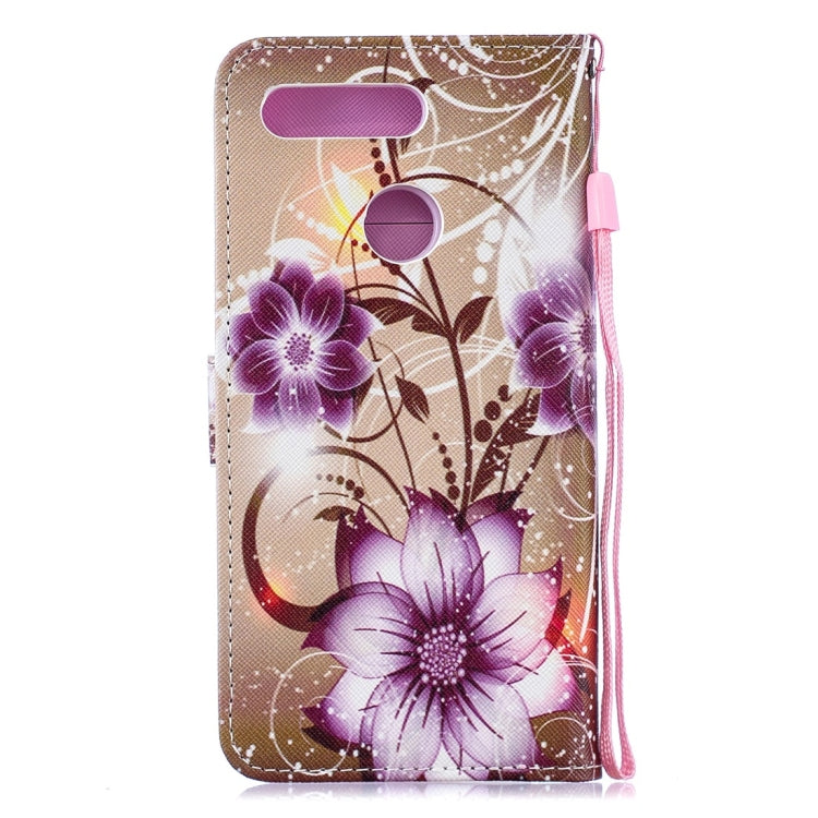 Lotus Pattern Horizontal Flip Leather Case for Huawei Honor View 20, with Holder & Card Slots & Wallet