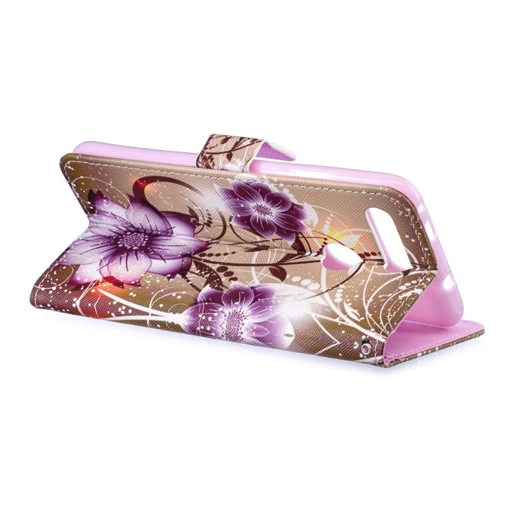 Lotus Pattern Horizontal Flip Leather Case for Huawei Honor View 20, with Holder & Card Slots & Wallet