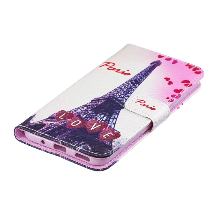 Love Tower Pattern Horizontal Flip Leather Case for Huawei Honor View 20, with Holder & Card Slots & Wallet