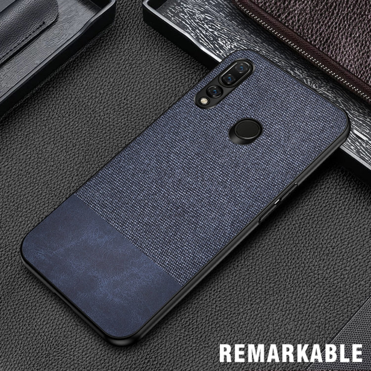 Shockproof Splicing PU + Cloth Protective Case for Huawei Y9 (2019)