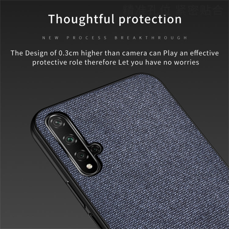 Shockproof Splicing PU + Cloth Protective Case for Huawei Honor View 20