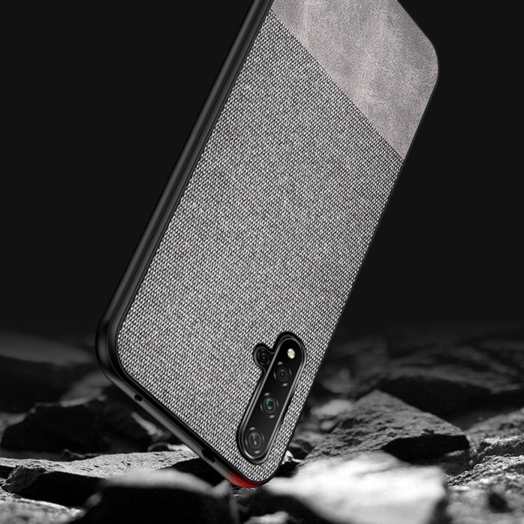 Shockproof Splicing PU + Cloth Protective Case for Huawei Honor View 20