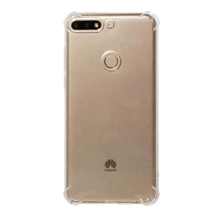Shockproof TPU Protective Case for Huawei Honor 7C / Enjoy 8 / Nova 2 Lite / Y7 Prime (2018) / Y7 (2018) (Transparent)