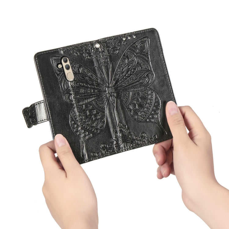 Butterfly Love Flowers Embossing Horizontal Flip Leather Case for Huawei Mate 20 Lite, with Holder & Card Slots & Wallet