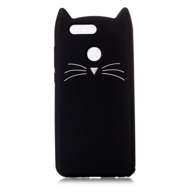 For Huawei  nova 2 Plus Silicone Cat Whiskers Pattern Protective Back Cover Case