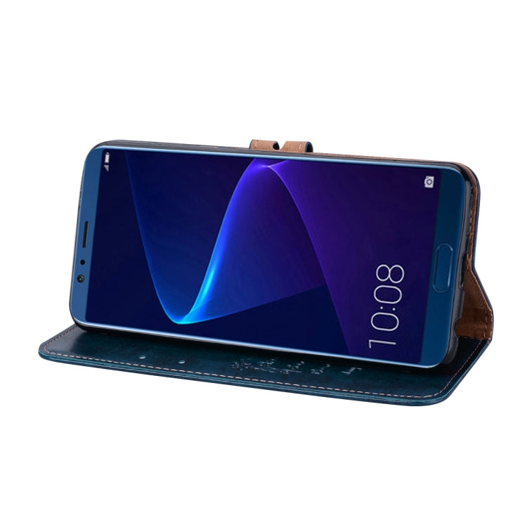 Business Style Oil Wax Texture Horizontal Flip Leather Case for Huawei Honor 10, with Holder & Card Slots & Wallet