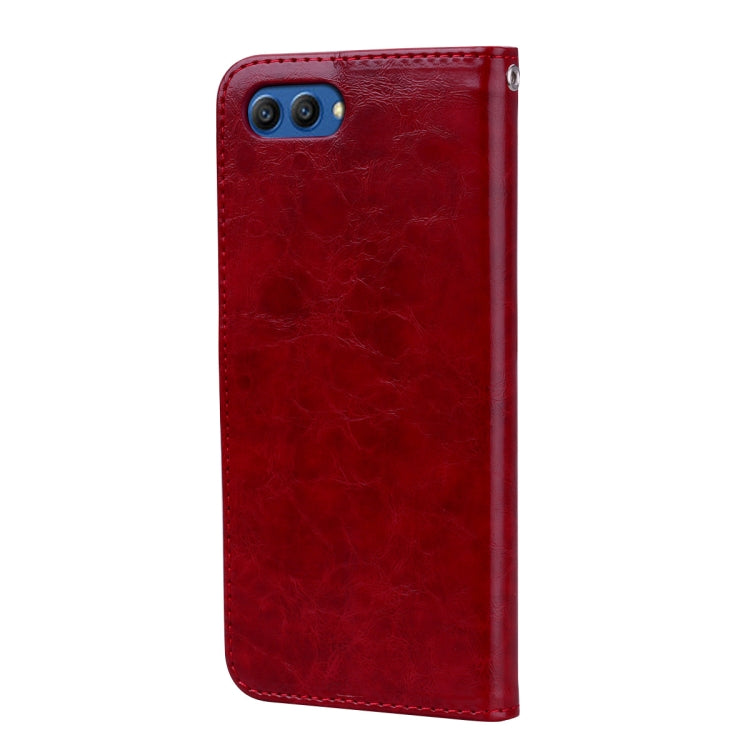 Business Style Oil Wax Texture Horizontal Flip Leather Case for Huawei Honor 10, with Holder & Card Slots & Wallet