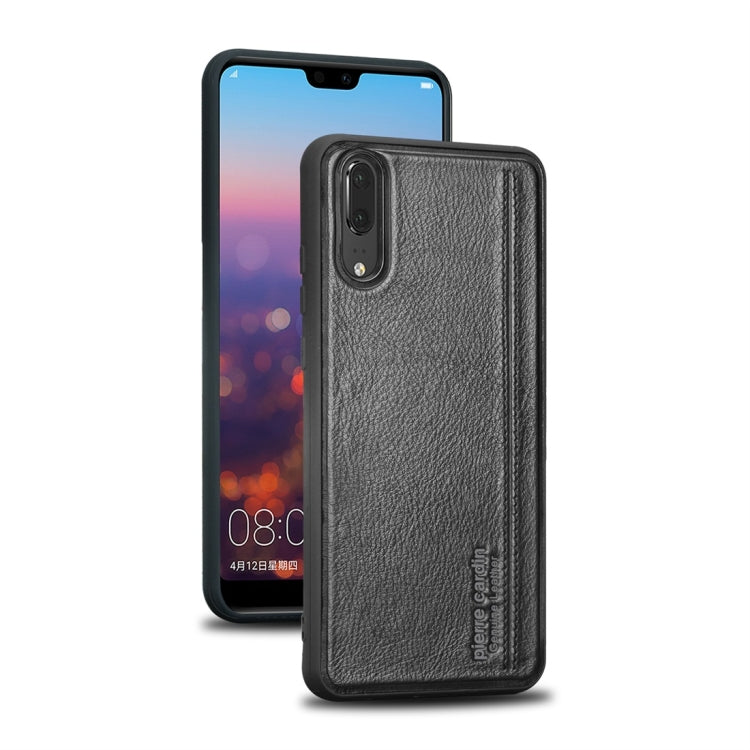 Pierre Cardin PCS-S02 Shockproof TPU + Leather Protective Case for Huawei P20