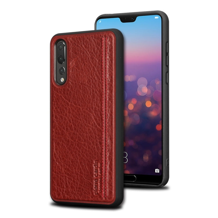 Pierre Cardin PCS-S02 Shockproof TPU + Leather Protective Case for Huawei P20 Pro