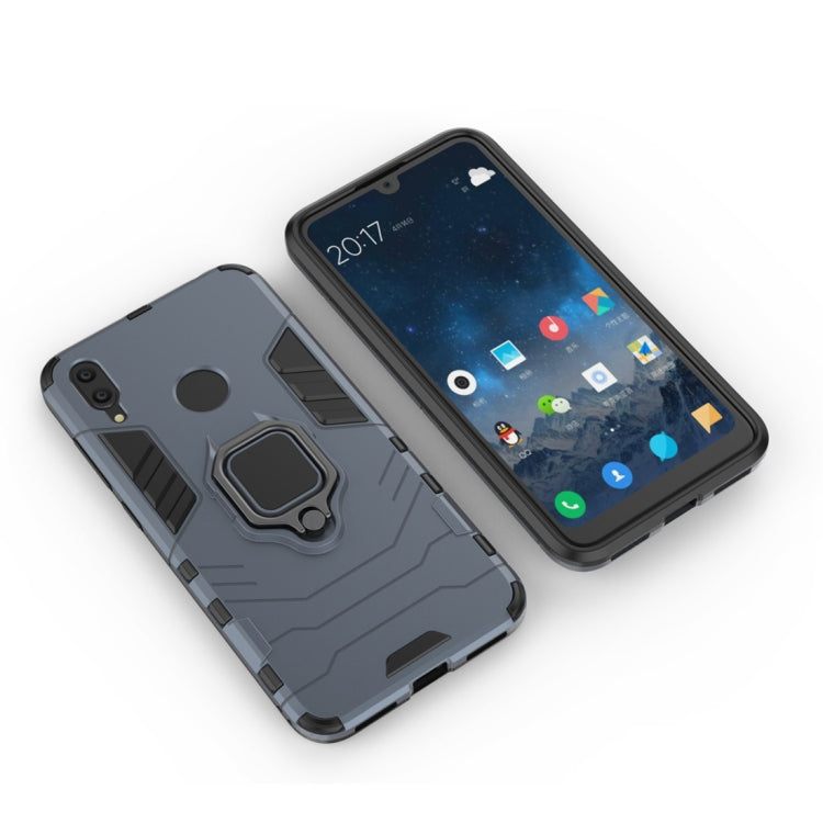 Shockproof PC + TPU Case with Magnetic Ring Holder for Huawei Y7 (2019)