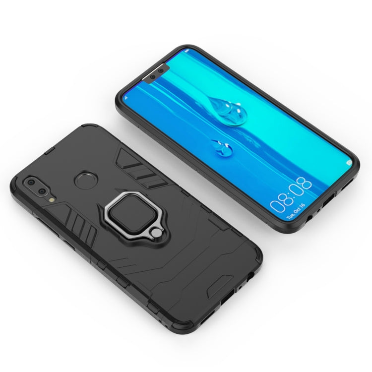 Shockproof PC + TPU Case with Magnetic Ring Holder for Huawei Y9 (2019) / Enjoy 9 Plus