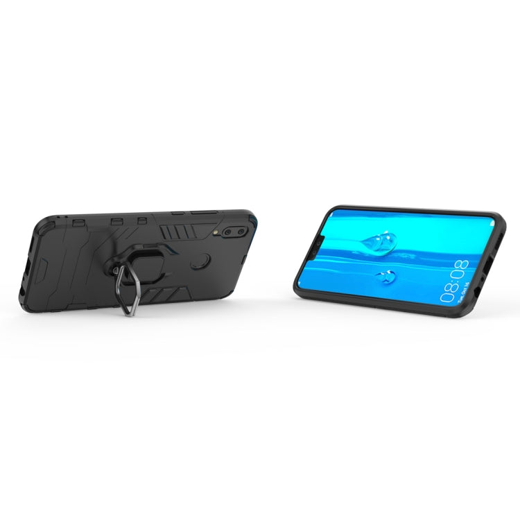 Shockproof PC + TPU Case with Magnetic Ring Holder for Huawei Y9 (2019) / Enjoy 9 Plus