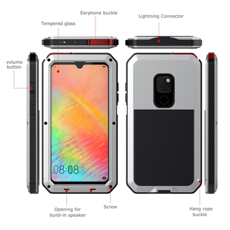 Tank Waterproof Dustproof Shockproof Aluminum Alloy + Silicone Case for Huawei Mate 20