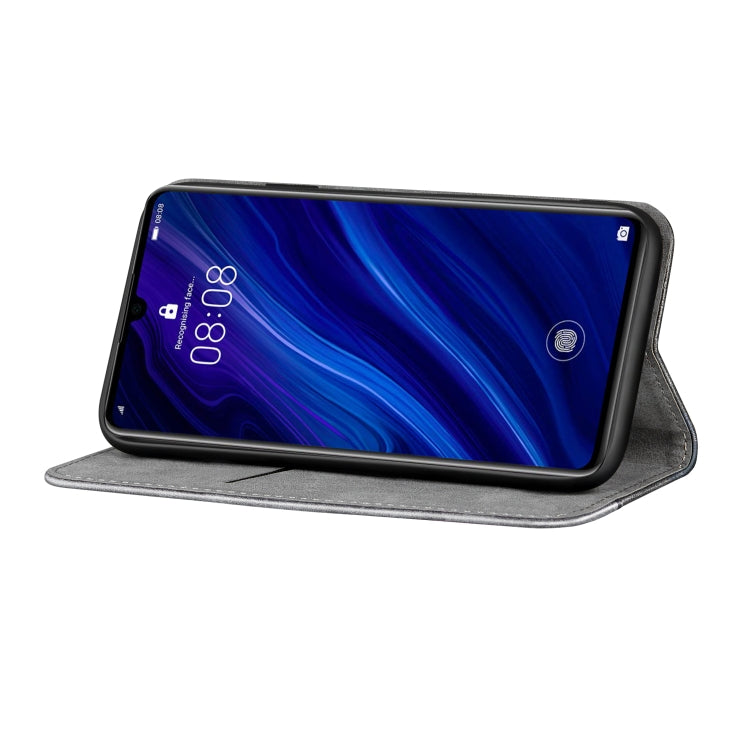 Business Solid Color Stitching Horizontal Flip Leather Case for Huawei P30, with Holder & Card Slots & Wallet & Lanyard