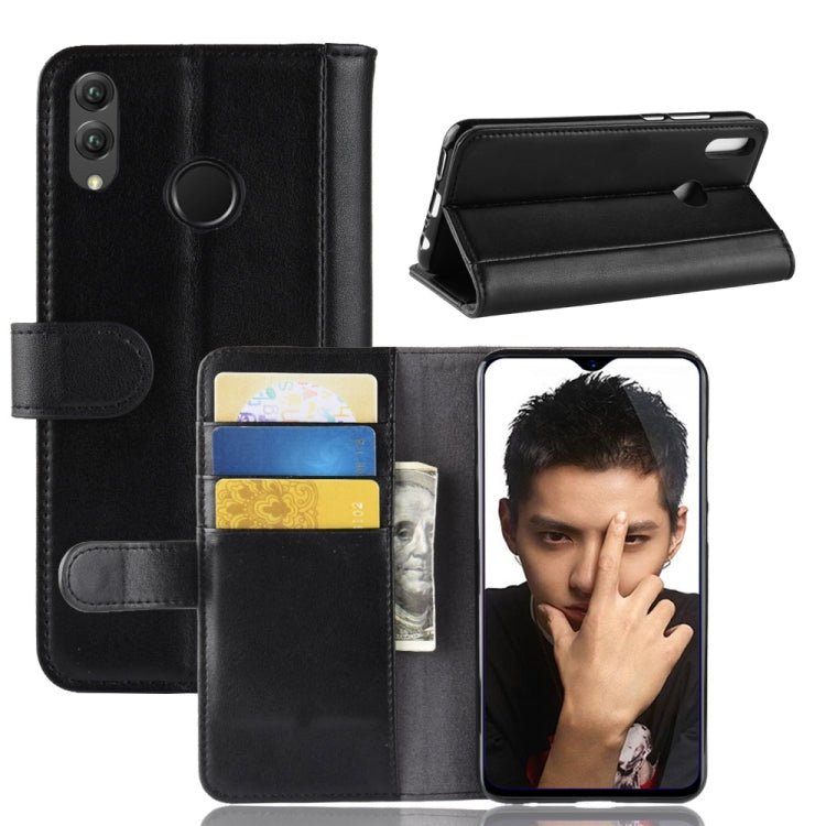 Horizontal Flip Genuine Leather Case for Huawei Honor 8X, with Card Slots & Holder & Wallet