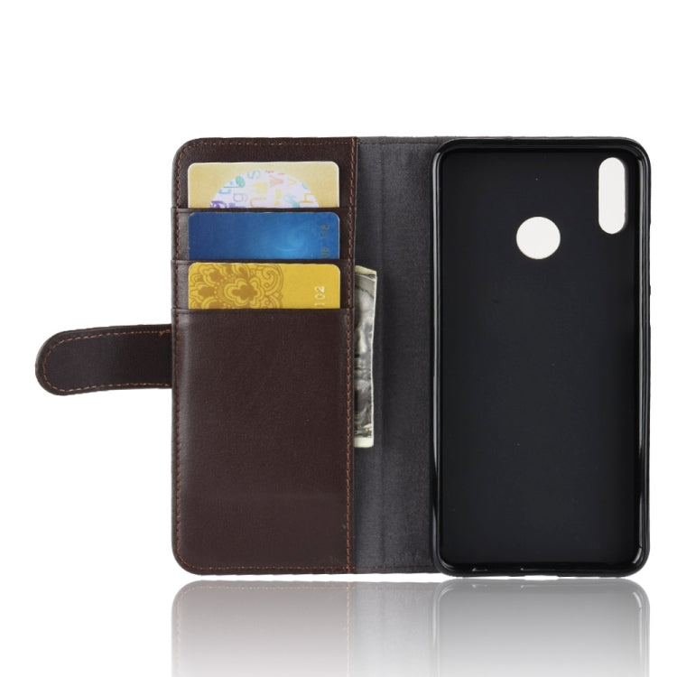 Horizontal Flip Genuine Leather Case for Huawei Honor 8X, with Card Slots & Holder & Wallet